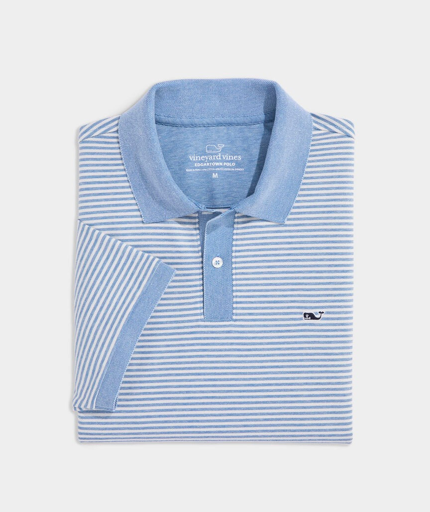 Vineyard Vines Striped Edgartown Pique Polo