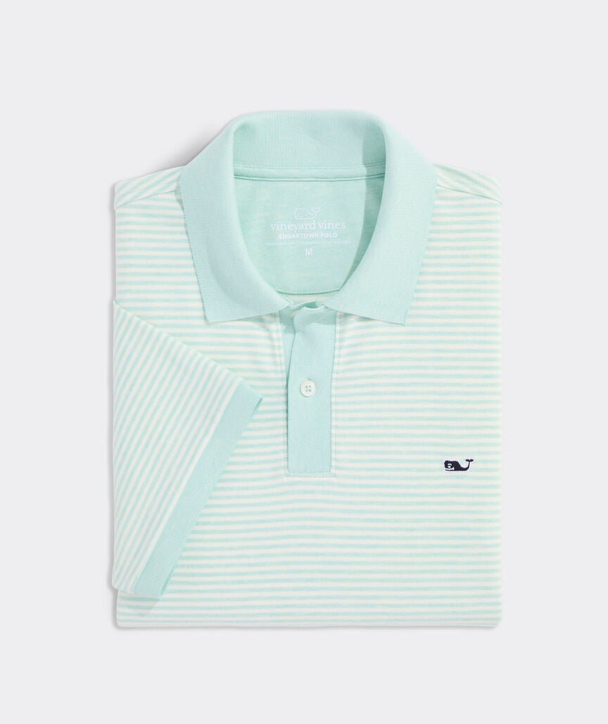 Vineyard Vines Striped Edgartown Pique Polo