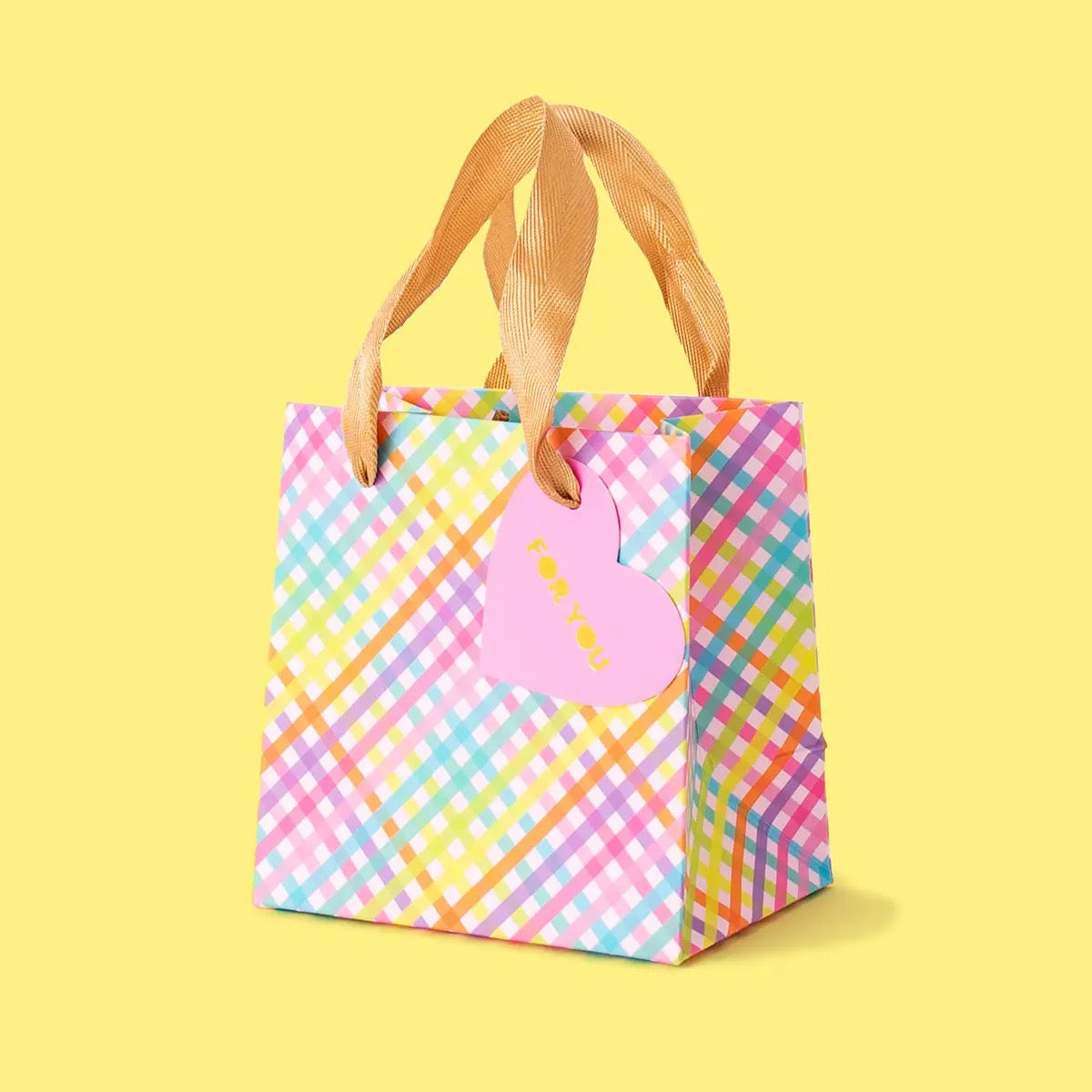 Colorful Gingham Gift Bags