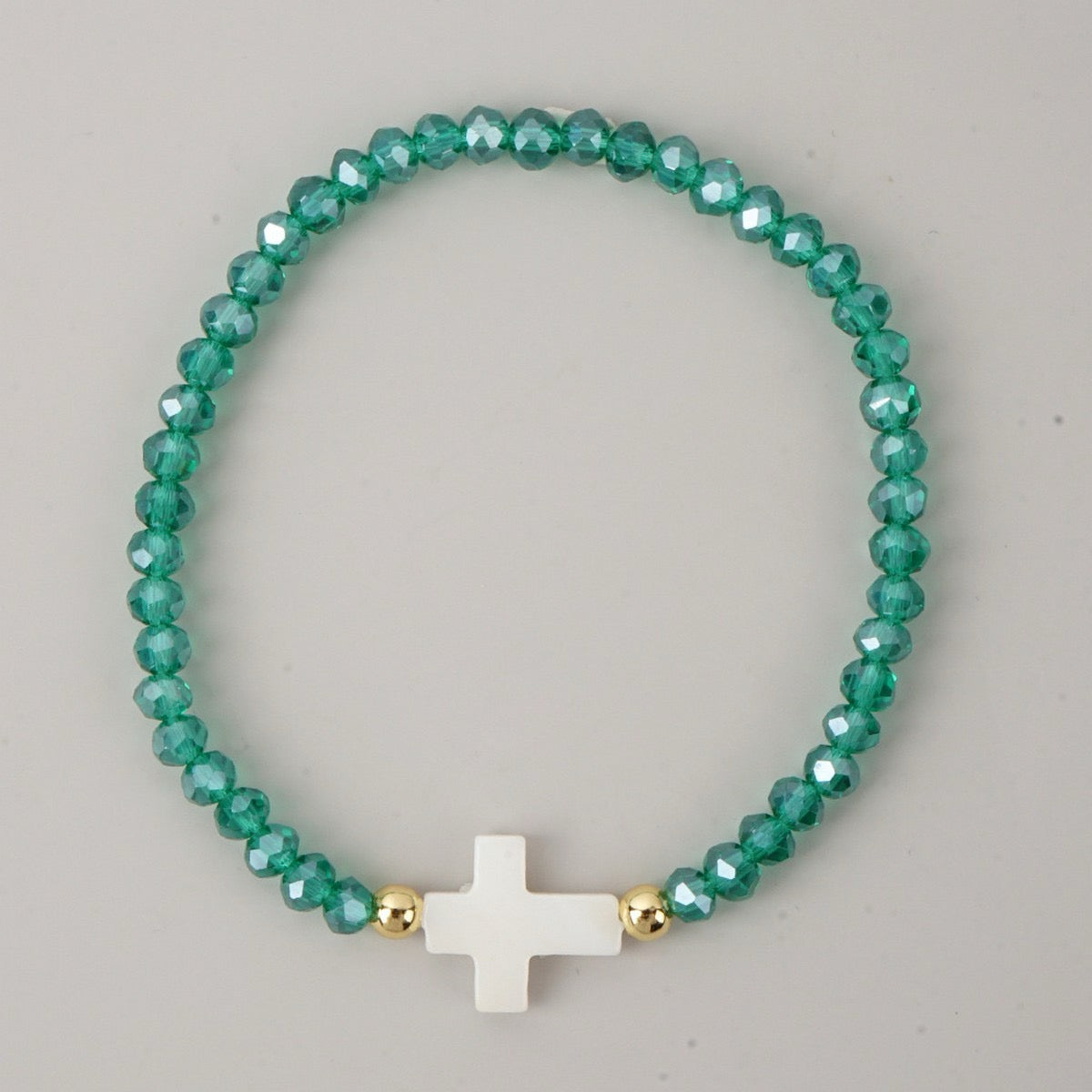 Cross Colored Crystal Bracelet
