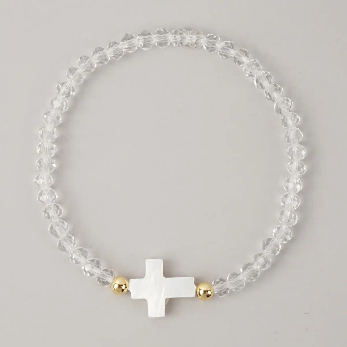 Cross Colored Crystal Bracelet