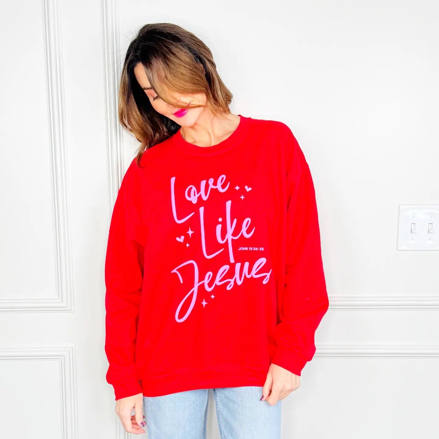 Red Love Like Jesus Sweatshirt