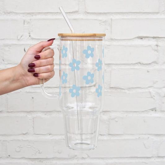 Daisy 40oz Glass Tumbler