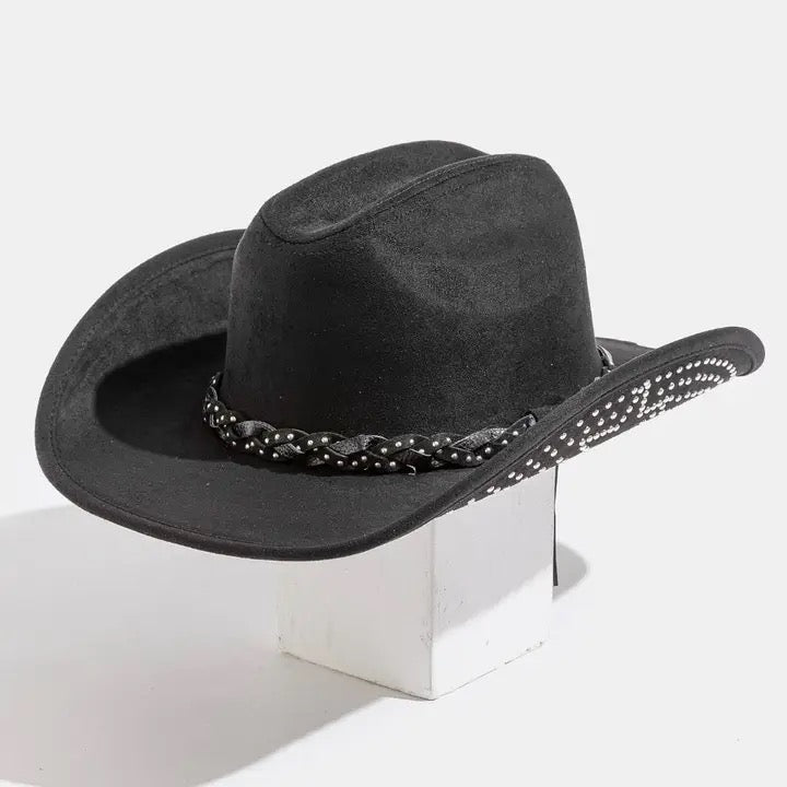 Western Studded Star Brim Cowboy Hat