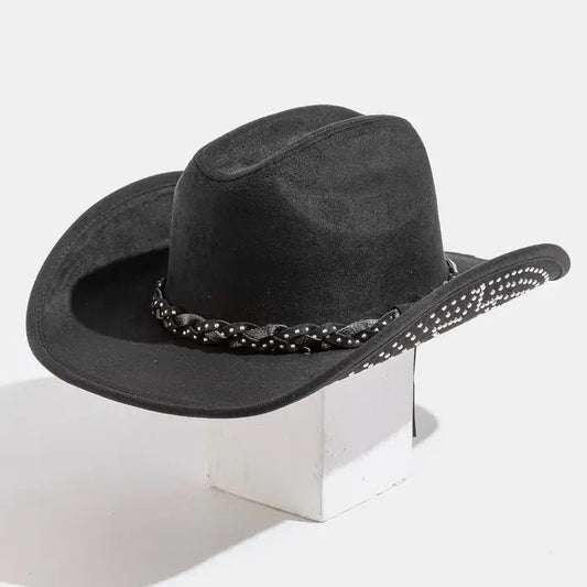 Western Studded Star Brim Cowboy Hat