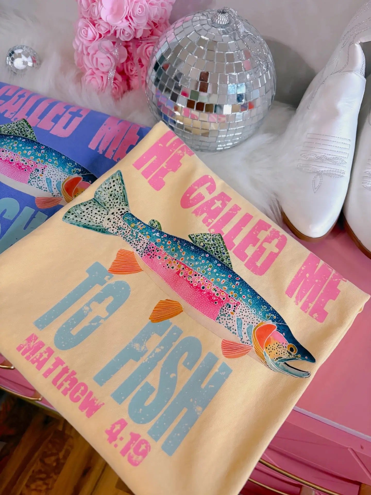 He Called Me To Fish Tee - Butter Yellow