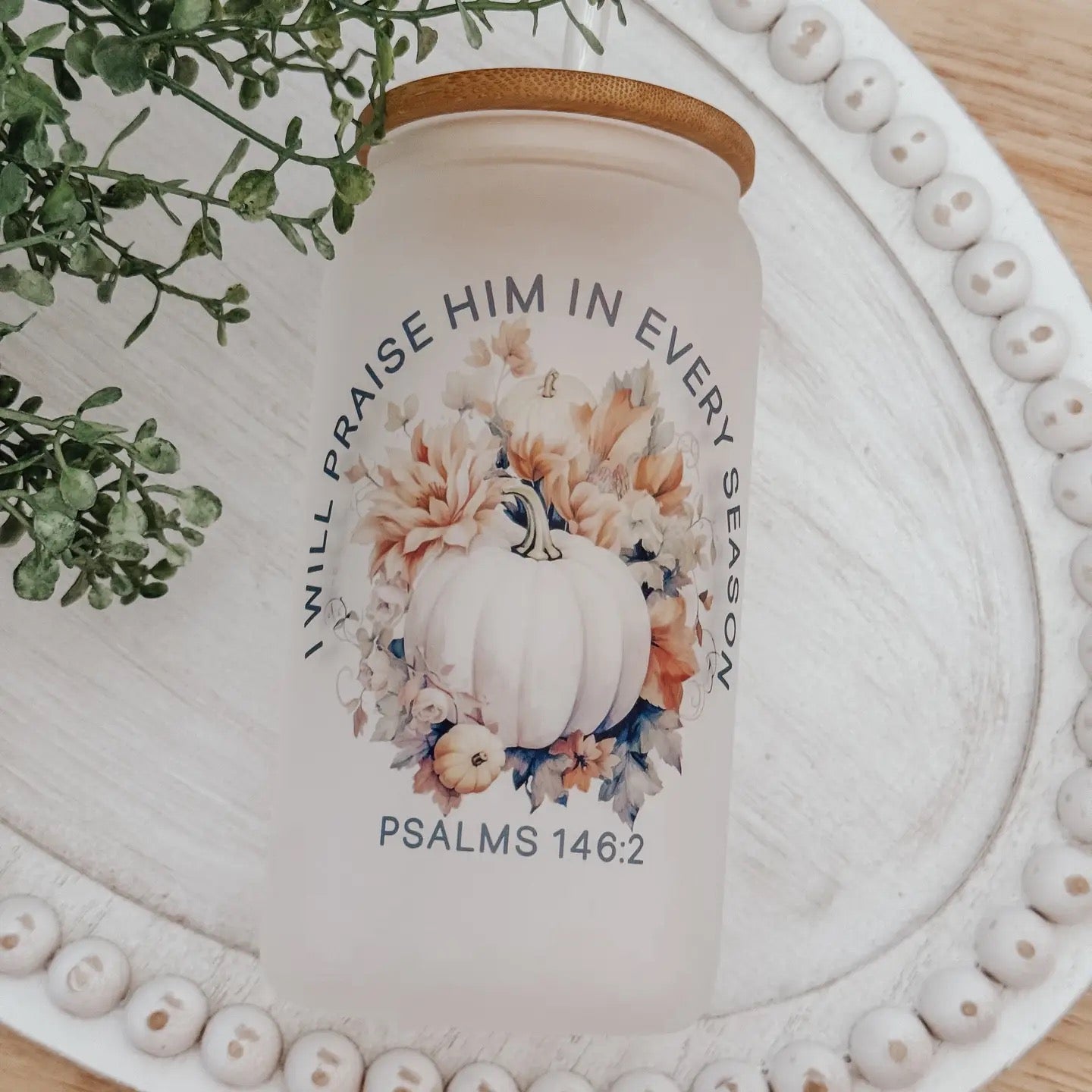 Fall 16 oz Glass Cups