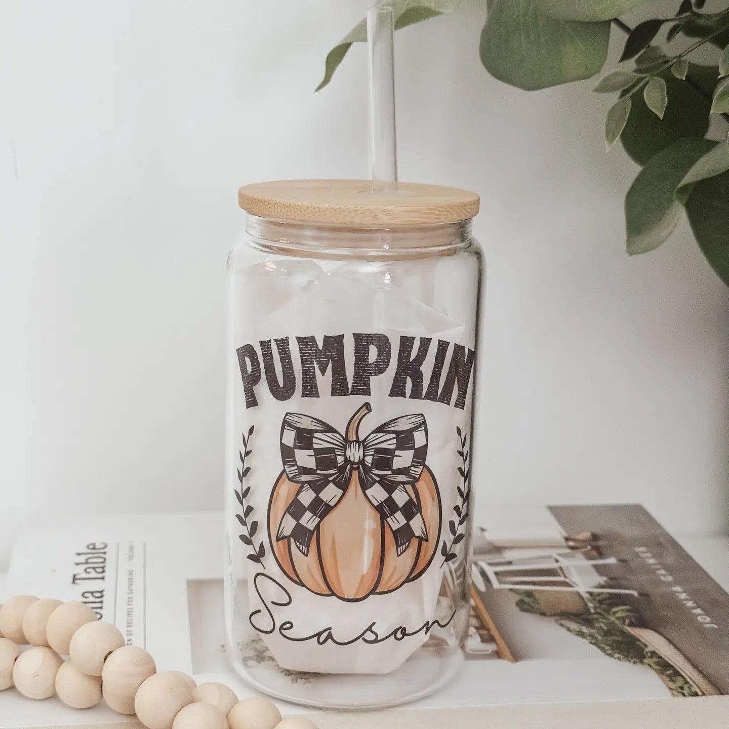 Fall 16 oz Glass Cups