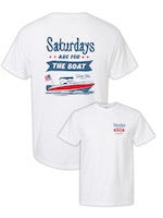 Saturdays Are For the Boat - White