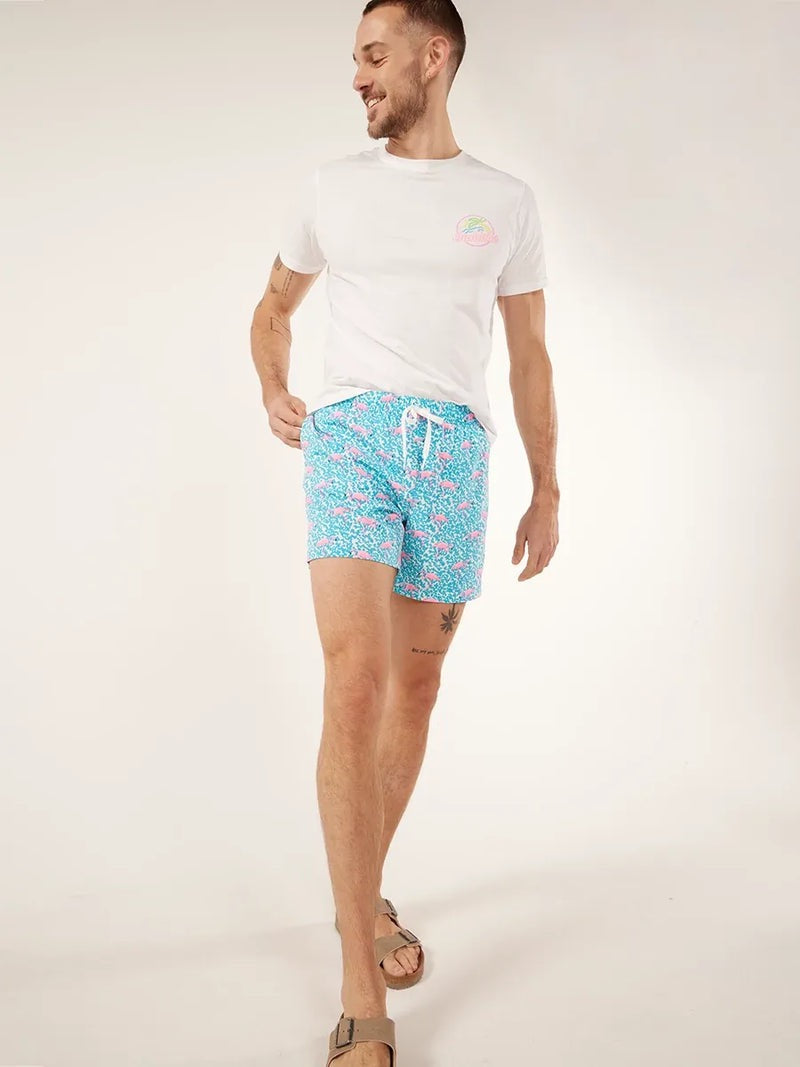 Chubbies The Domingos Are For Flamingos Lined Swim Trunk