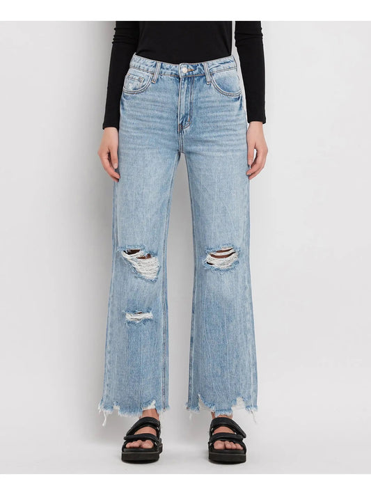 Vervet 90's Vintage Super High Rise Crop Flare Jeans