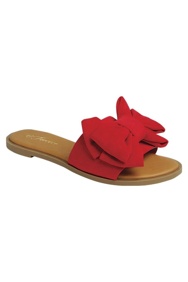 Red Bow Strap Sandal