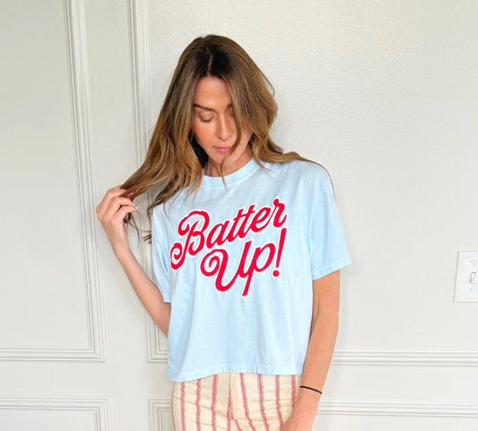 Batter Up Cropped Tee