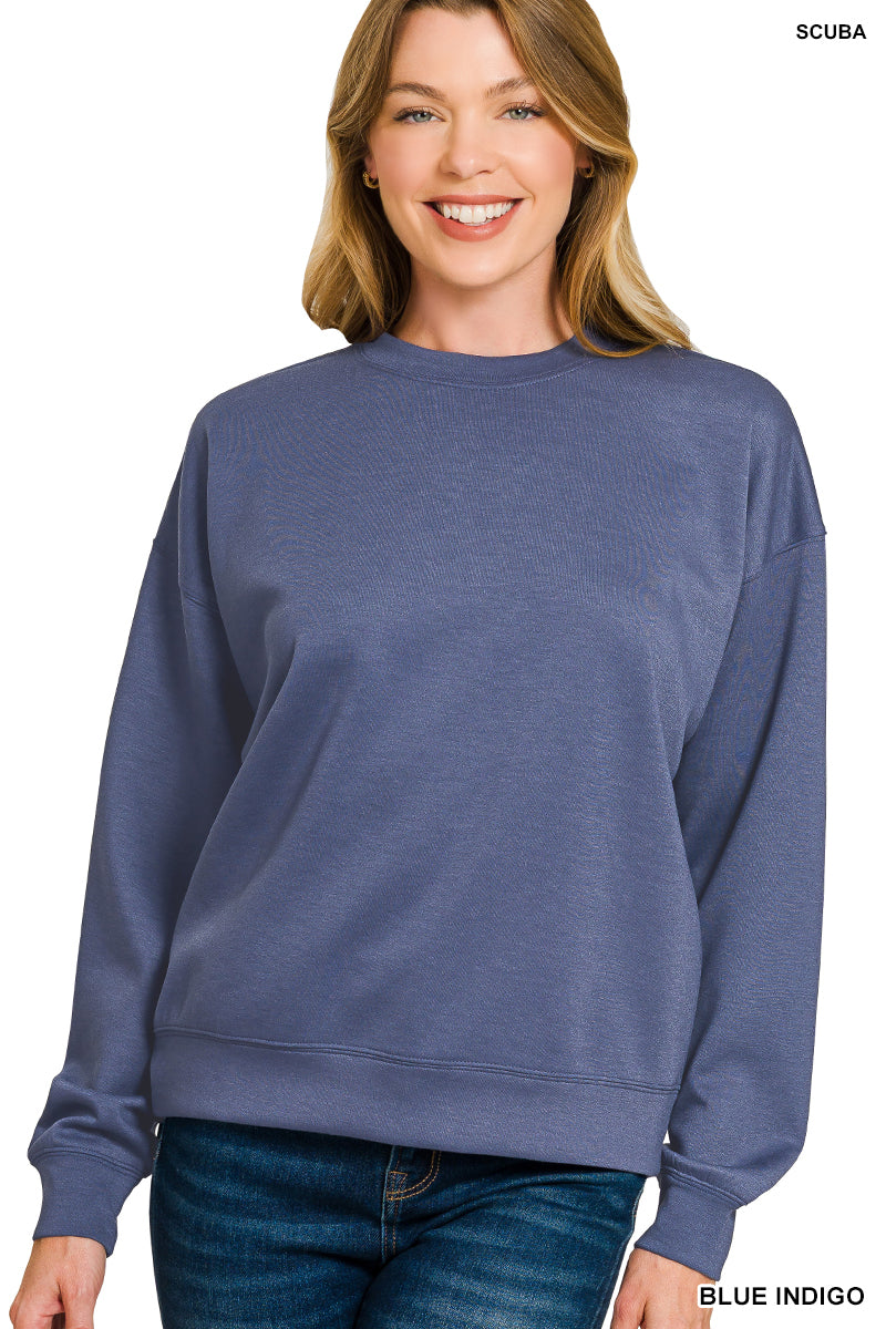 Blue Scuba Pullover & Pants Set