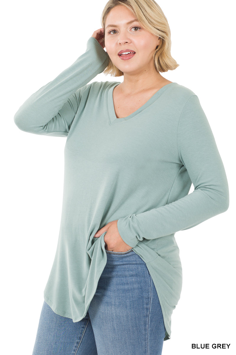 Plus Size Long Sleeve Tunic Top