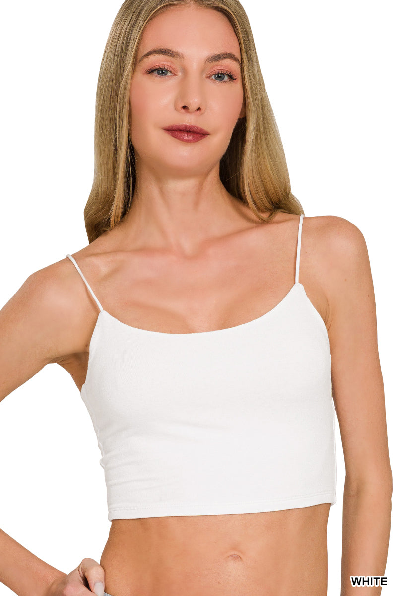 Double Layered Spaghetti Cropped Cami