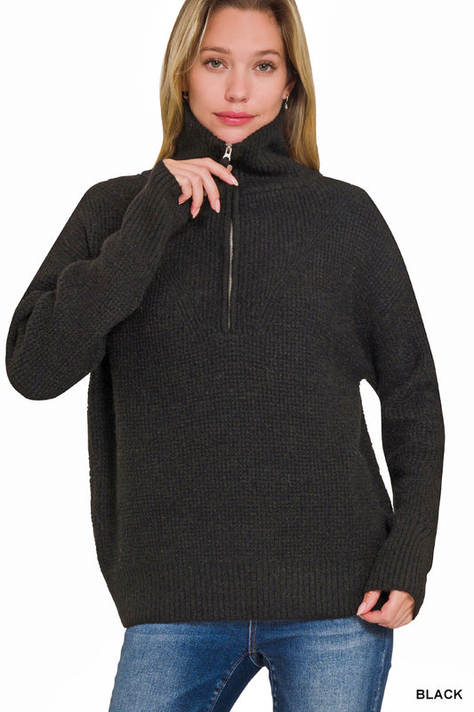 Quarter Zip Collared Pullover