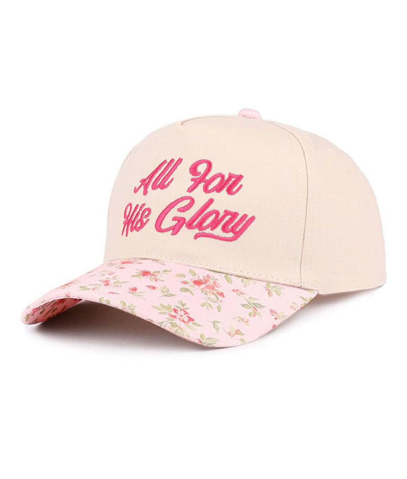 All For His Glory Floral Hat