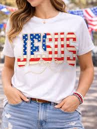 Red, White & Blue Jesus Tee