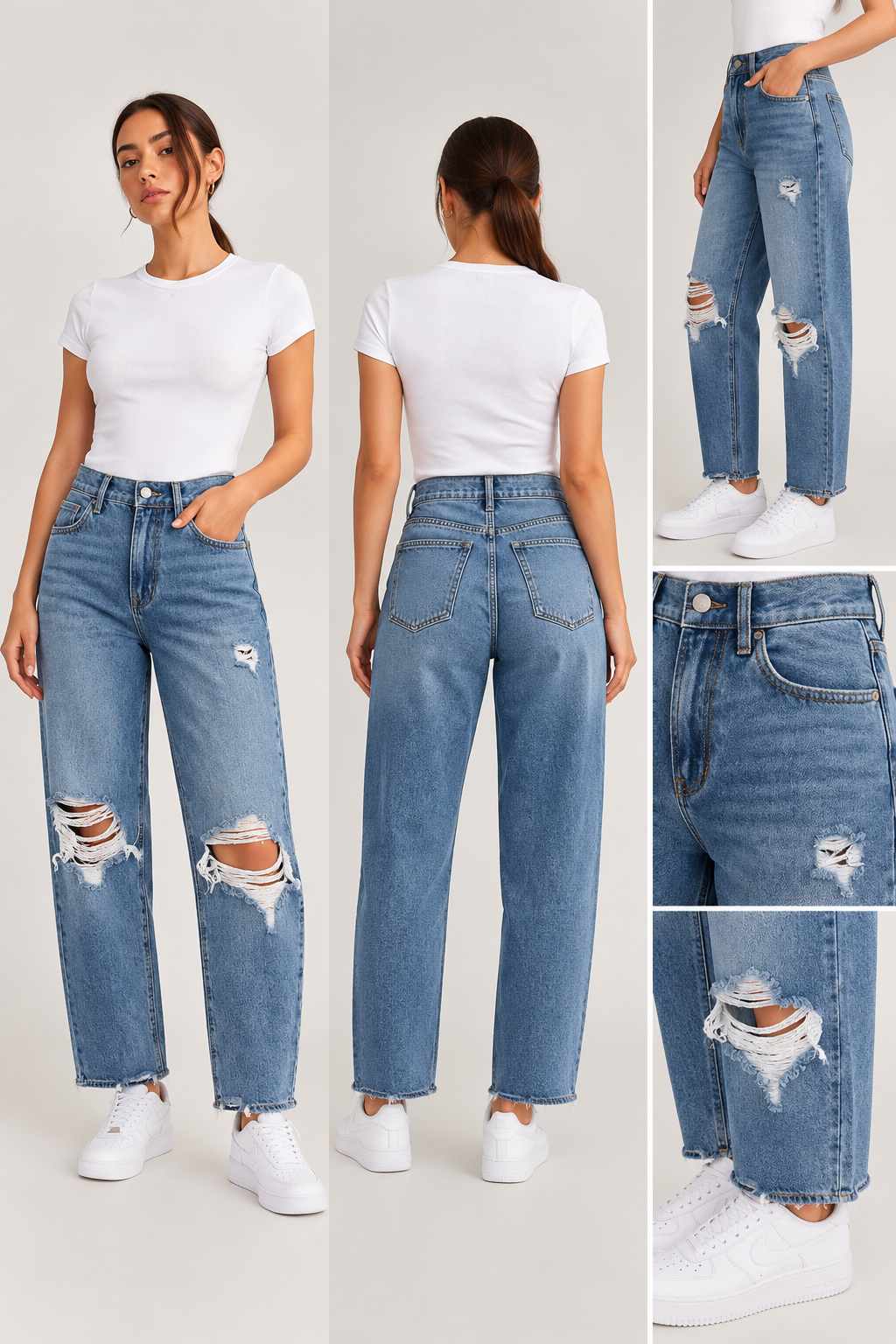 Relaxed Cheeky Straight Medium Denim