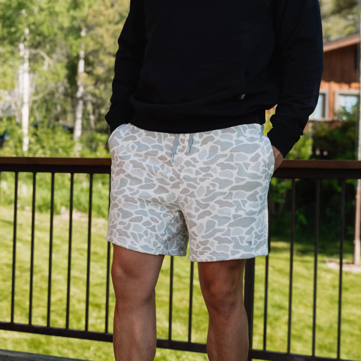 Burlebo Vintage Washed Shorts - Classic Deer Camo