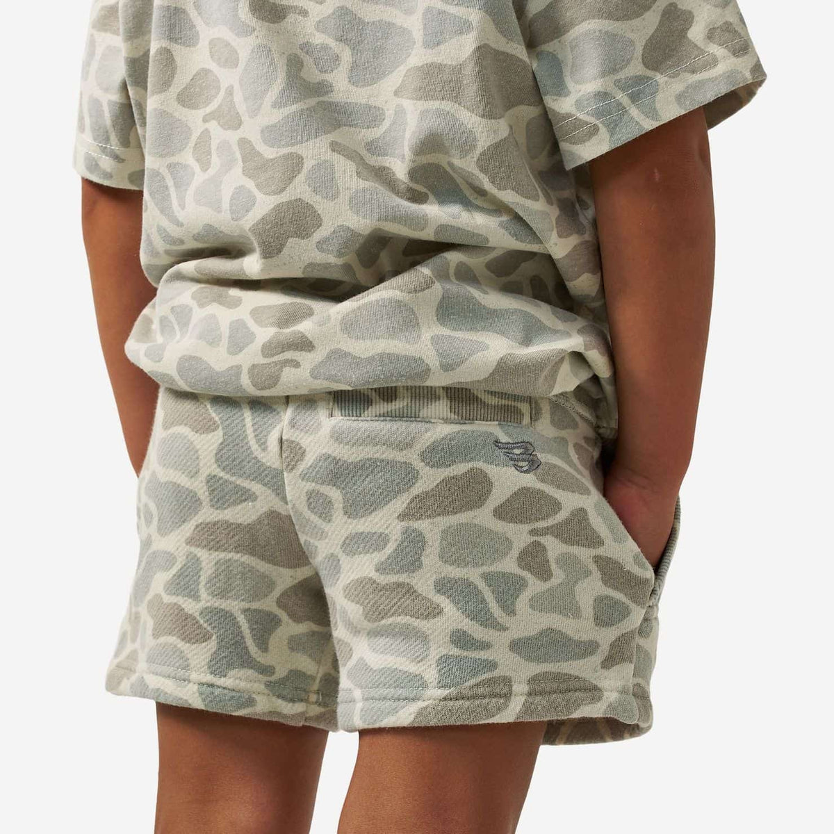 Burlebo Youth Vintage Washed Shorts - Classic Deer Camo