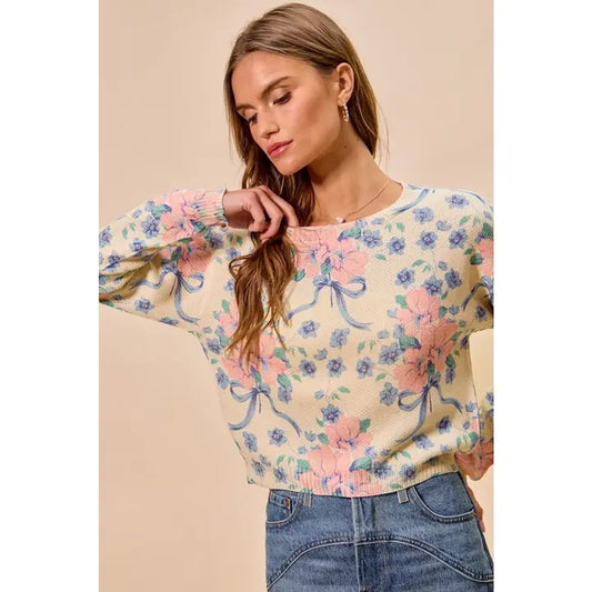 Floral Long Sleeve Sweater