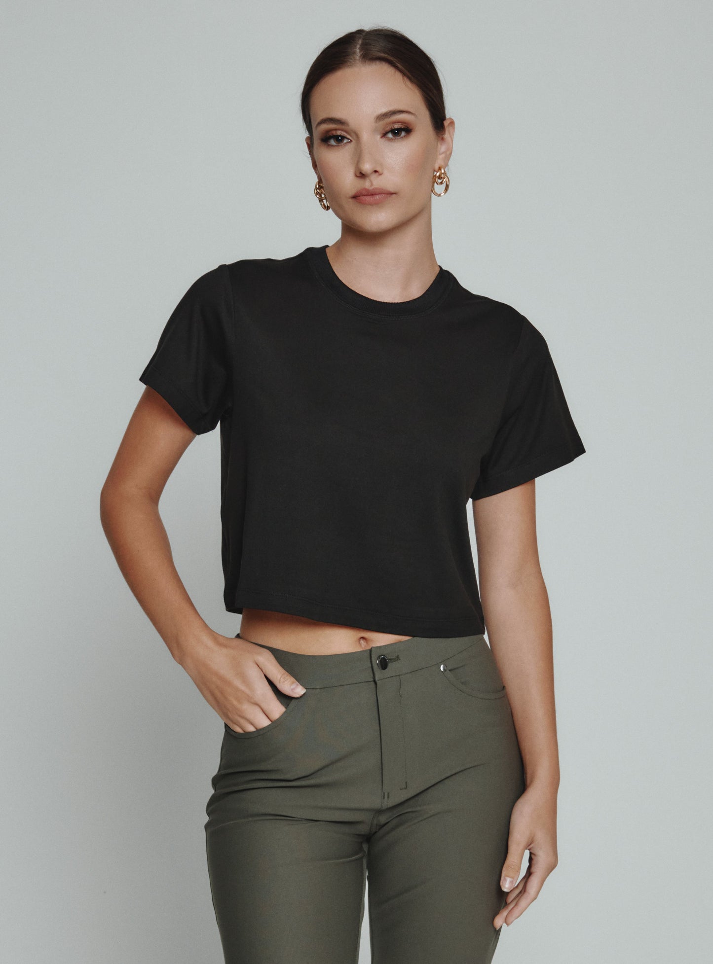 7 Diamonds Core Relaxed Crop Crew Tee