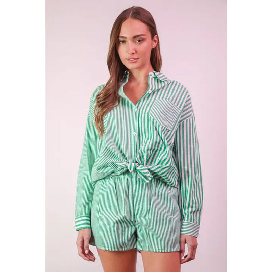 Striped Oversized Two-Piece Set