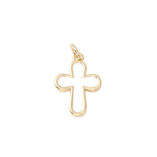 White Cross Charm