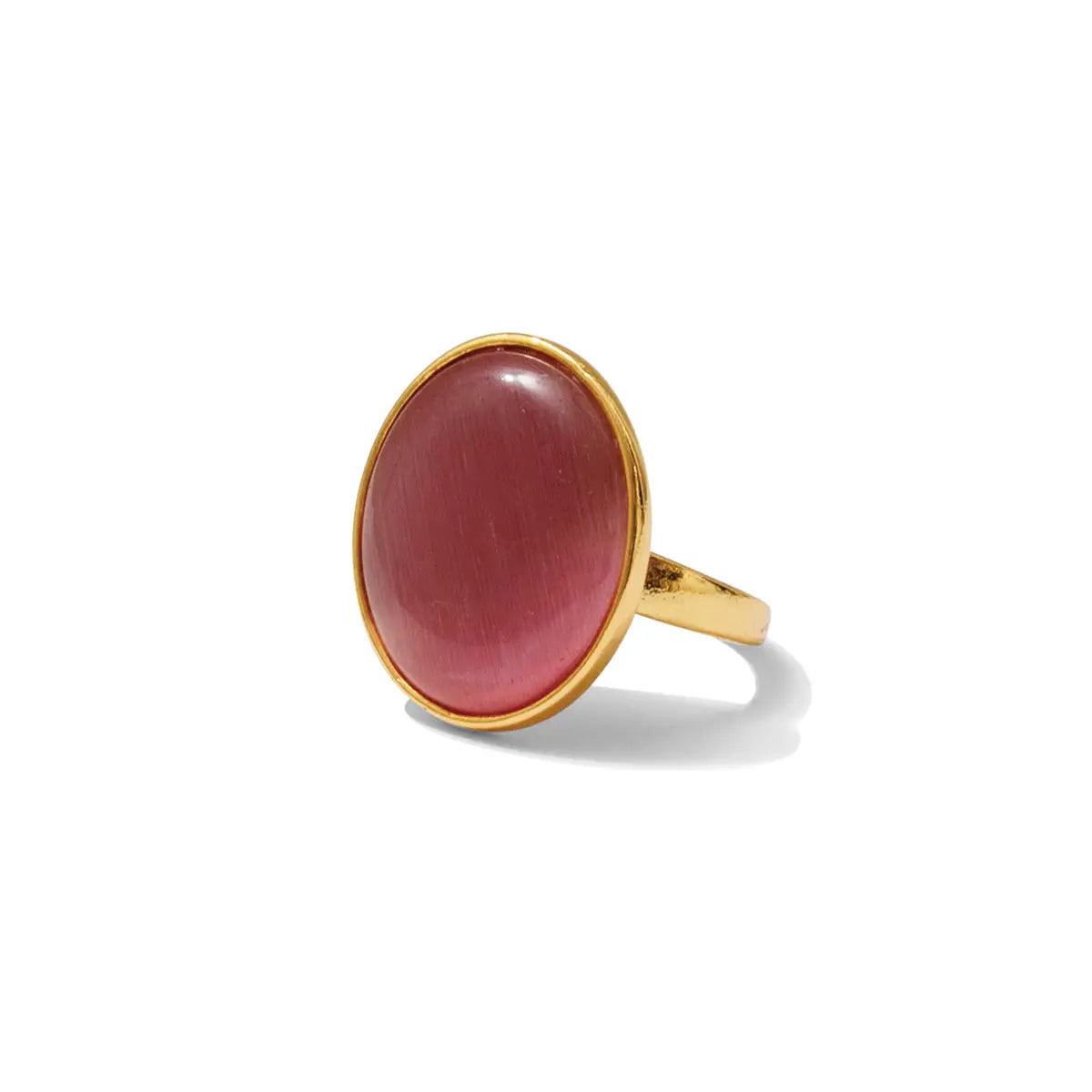 Splendid Iris Round Stone Adjustable Ring