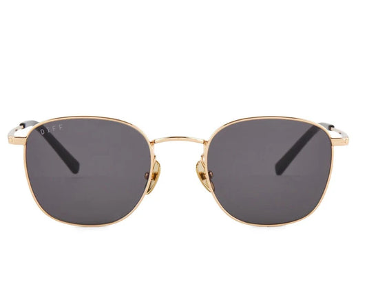 Diff Axel Gold + Grey Sunglasses