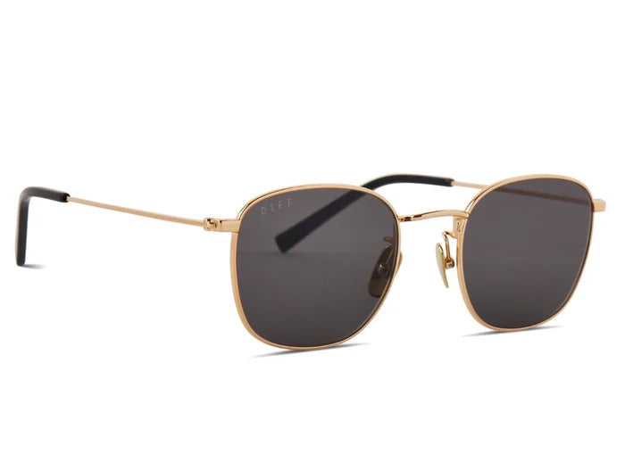 Diff Axel Gold + Grey Sunglasses