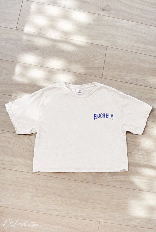 Beach Bum Cropped Mineral Wash