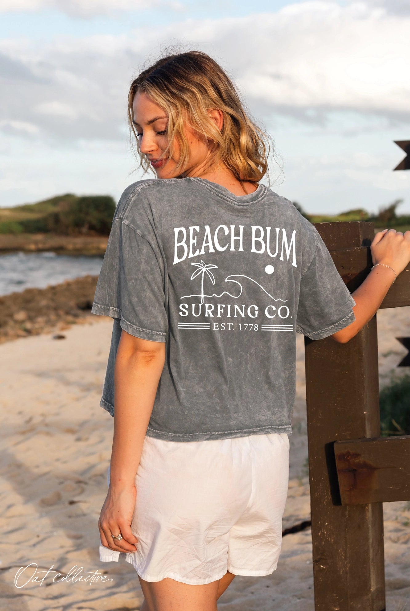 Beach Bum Cropped Mineral Wash