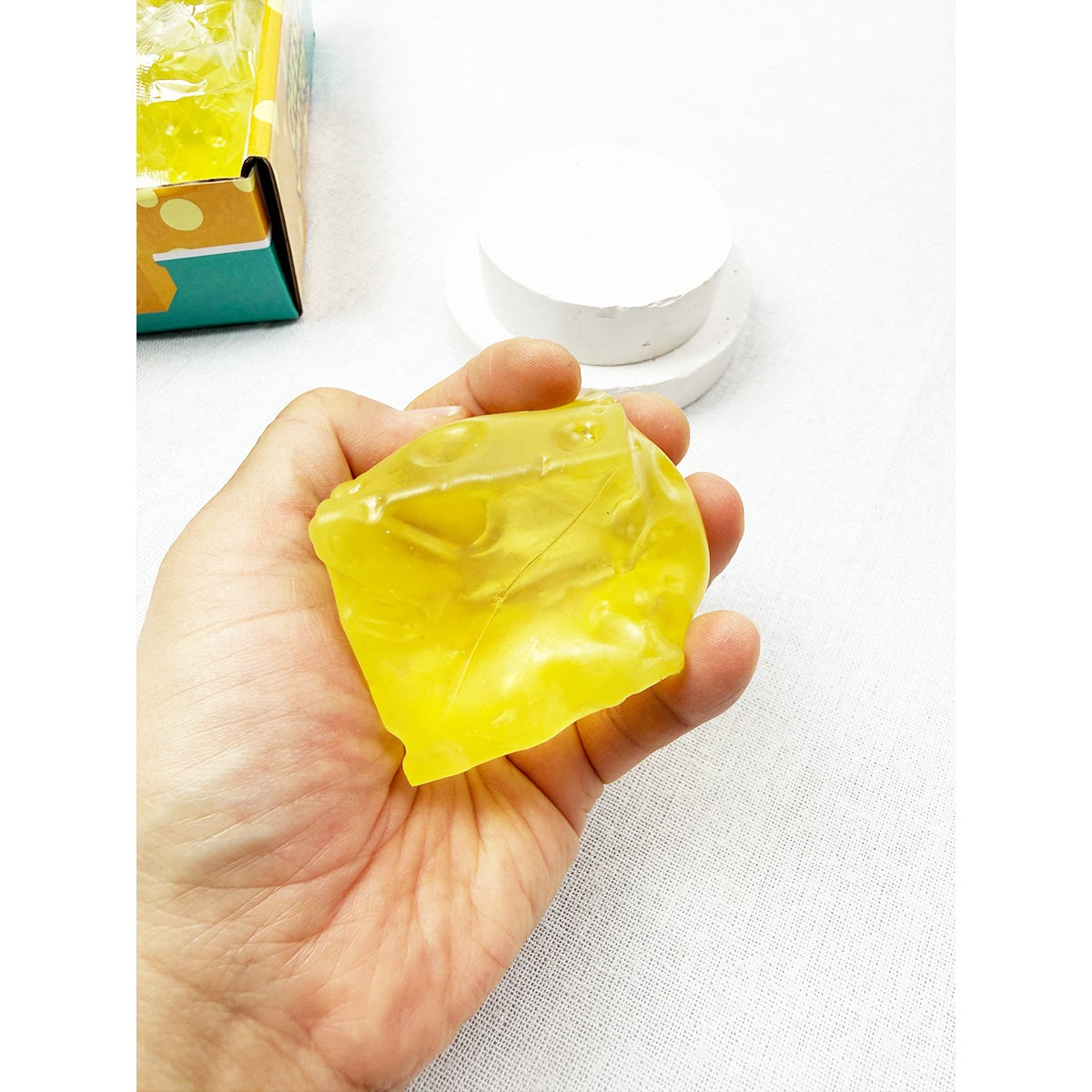Cheese Cube Squishy Toy