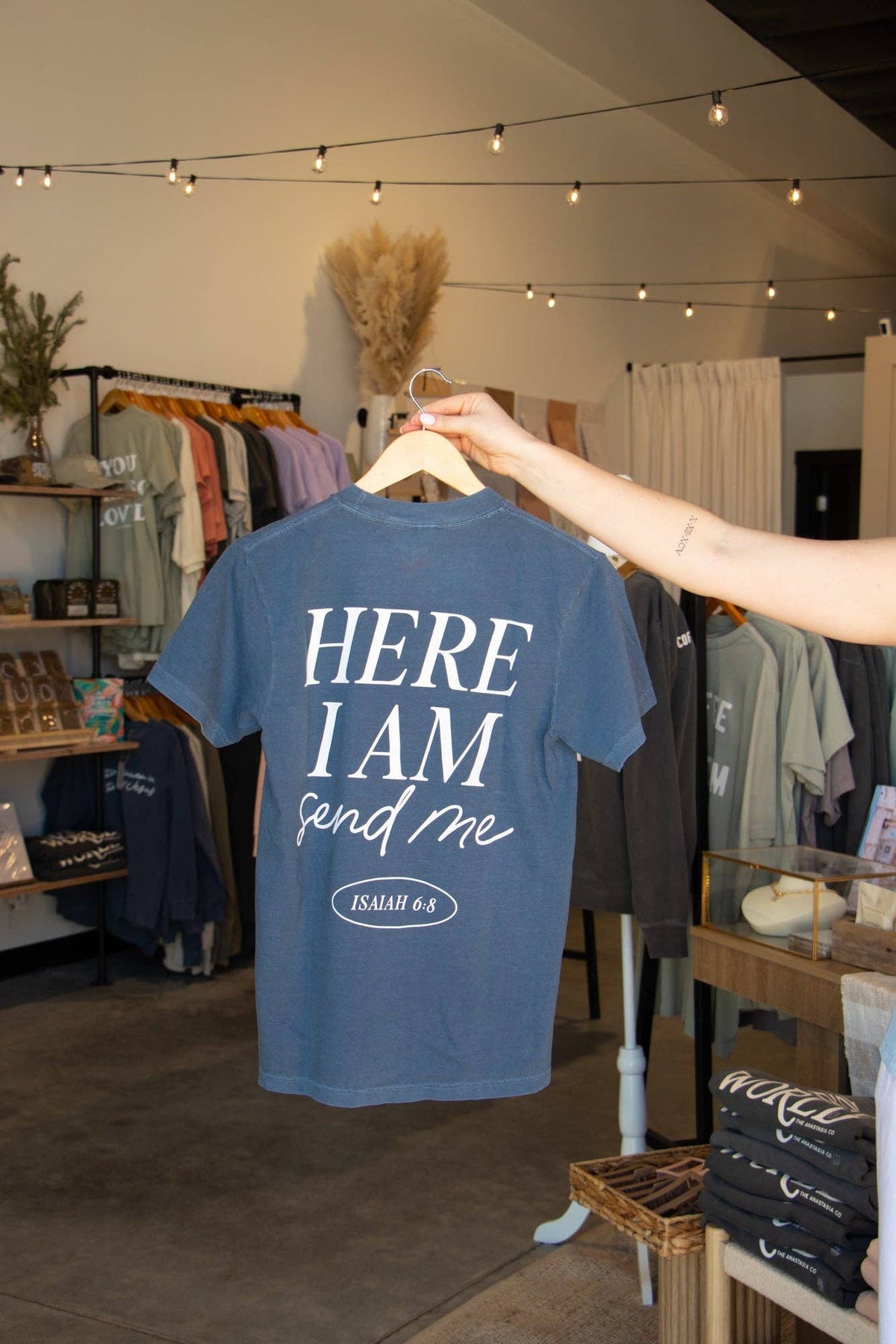 Here I Am Isaiah 6:8 Christian Tee