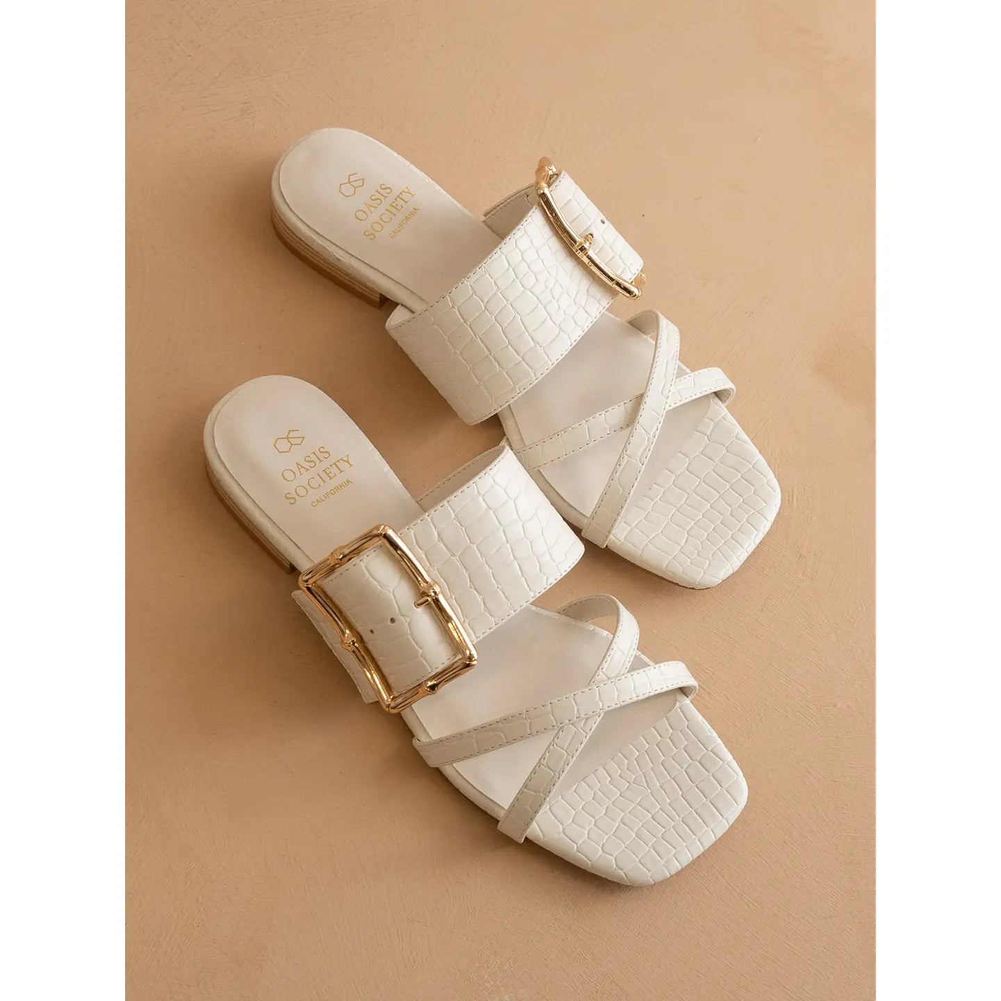 Penny White Summer Sandals With Buckle