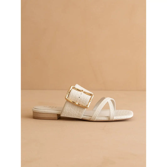 Penny White Summer Sandals With Buckle