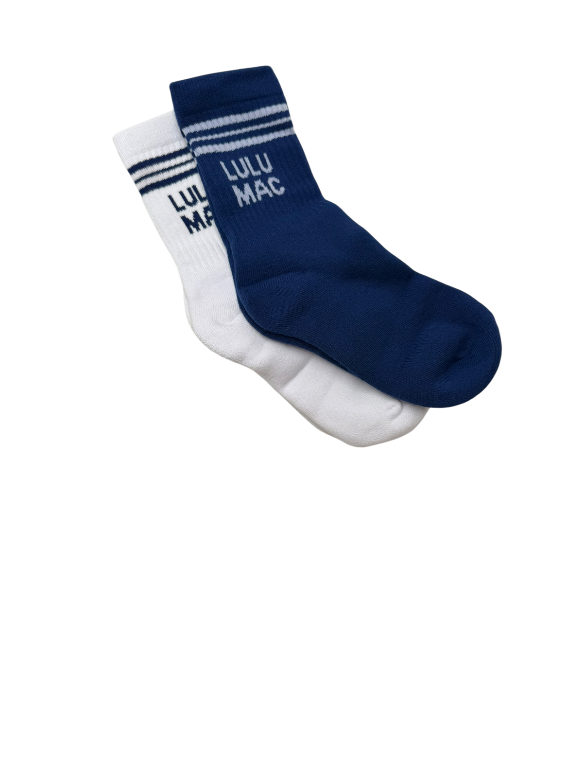 Lulu Mac Socks 2 Pair Box-  NAVY/NAVY