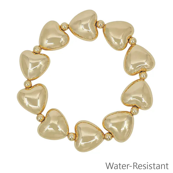 Heart Puffy Stretch Bracelet