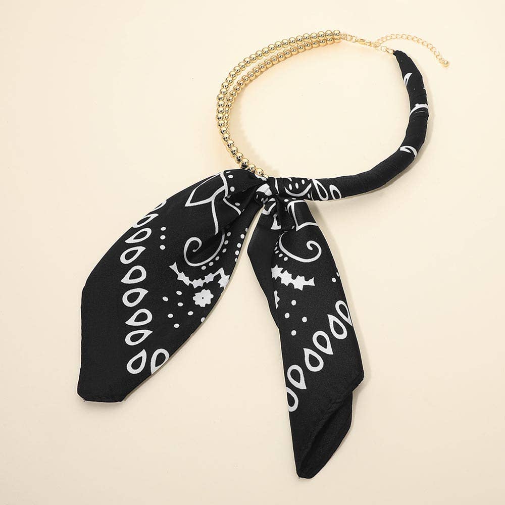 Scarf Double Bubble Chain Necklace | 3 Colors