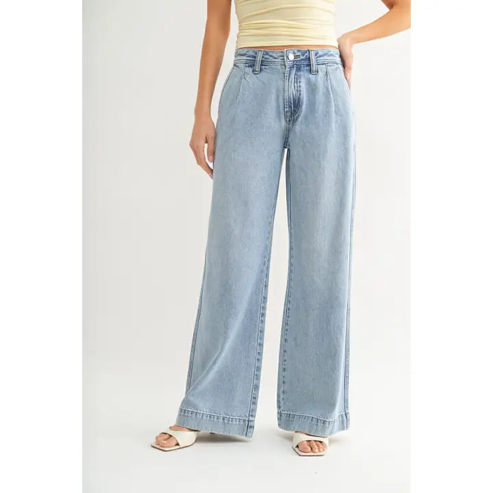 Just Black Denim Drapey Relaxed Trouser