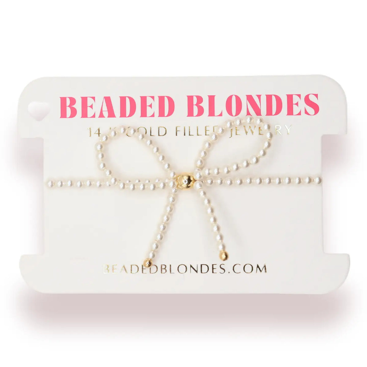 Beaded Blondes Pearl Bow Bracelet