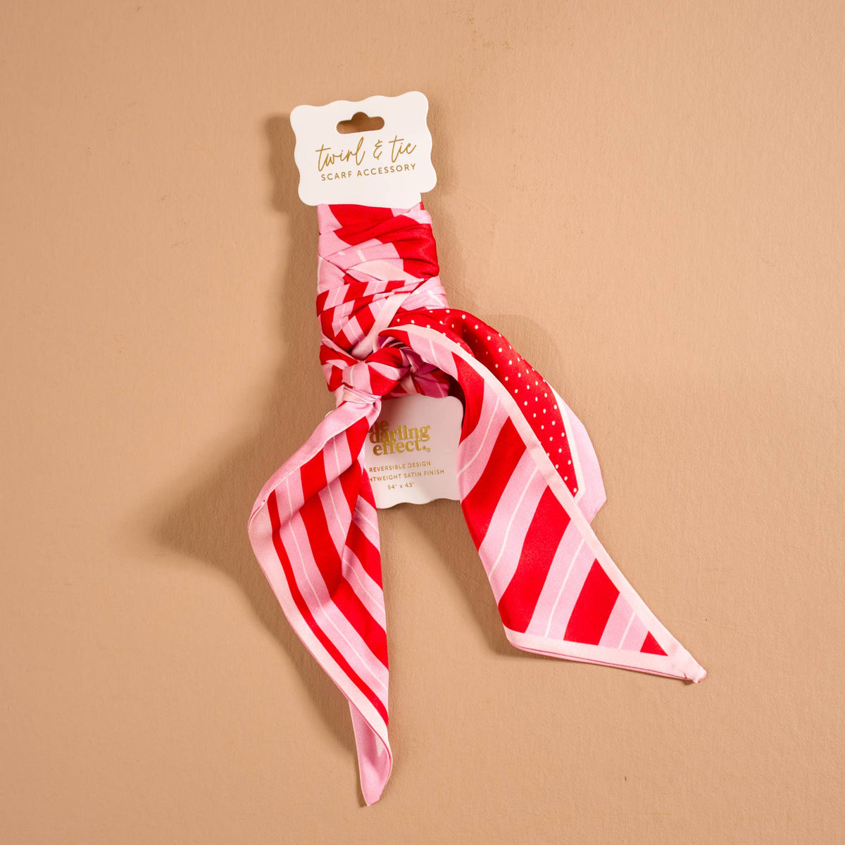 Twirl & Tie Scarf Accessory - Peppermint Stripes