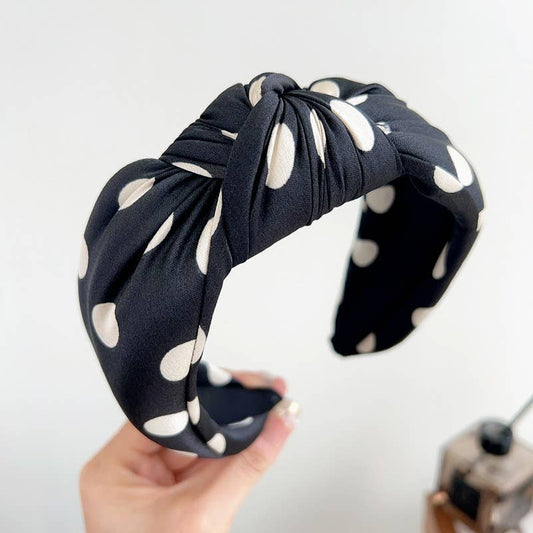 Soft Knotted Polka Dot Headband (2 Color Options)