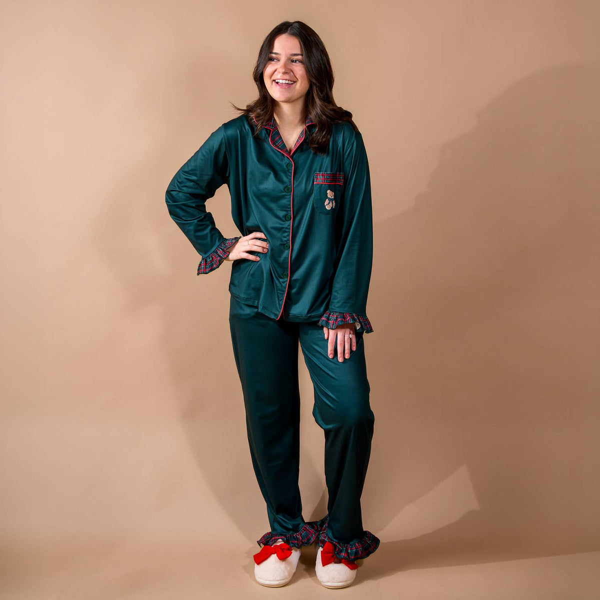 Sweet Dreams Pajama Pants Set-Evergreen Plaid