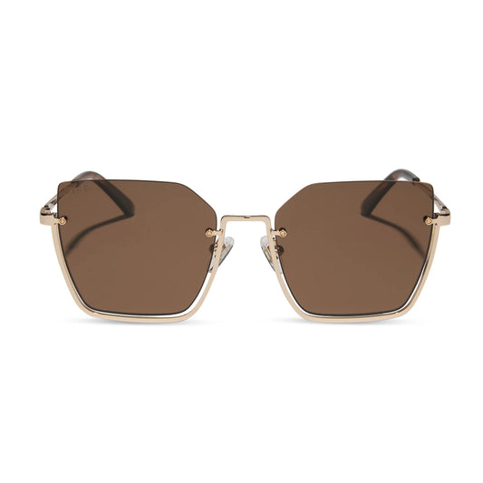 Diff Analise Gold Brown Polarized Sunglasses