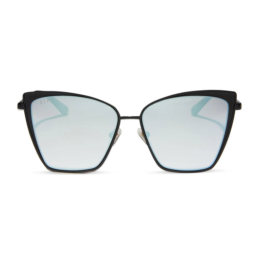 Diff Becky-Black+Flash Grey Gradient Sunglasses