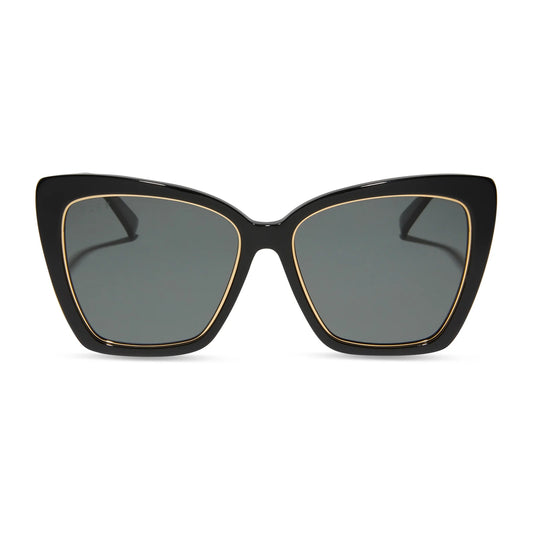 Diff Becky IV Black + Grey Polarized Sunglasses